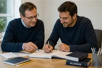 Professeur donnant un cours privé à un adulte à Berne.